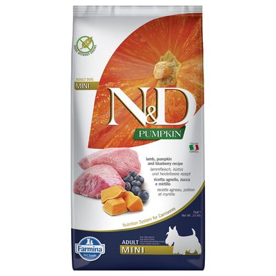 Farmina N&D Pumpkin Adult Mini with lamb and blueberries Economy Pack: 2 x 7kg