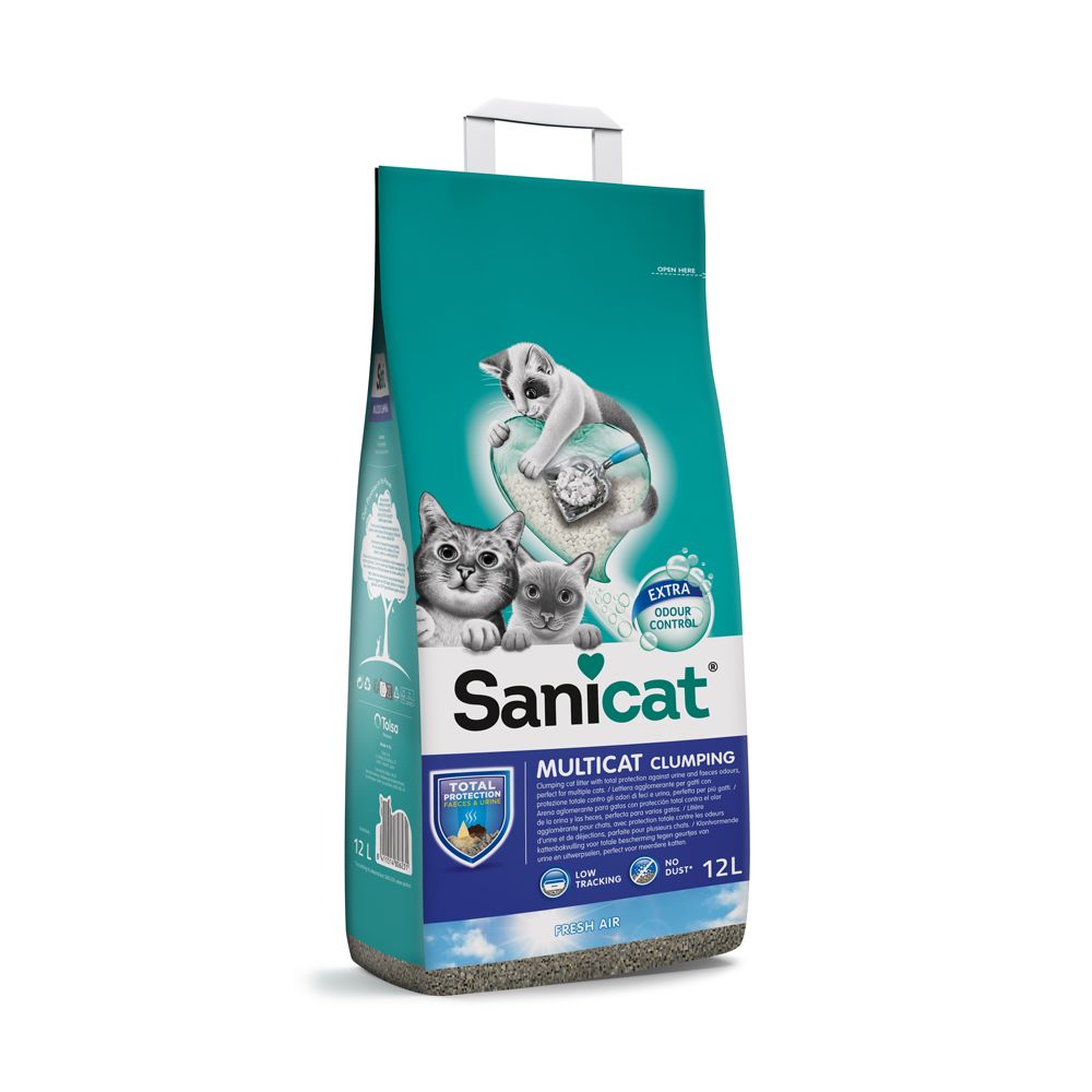 2 x Sanicat Cat Litter - 20% Off! * Natura Activa Corn Cob Clumping (2 x 6l)