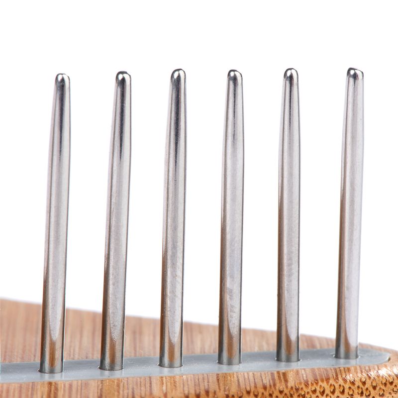 kooa Bamboo Undercoat Rake with Rotating Pins 17.5 x 10cm (L x W)