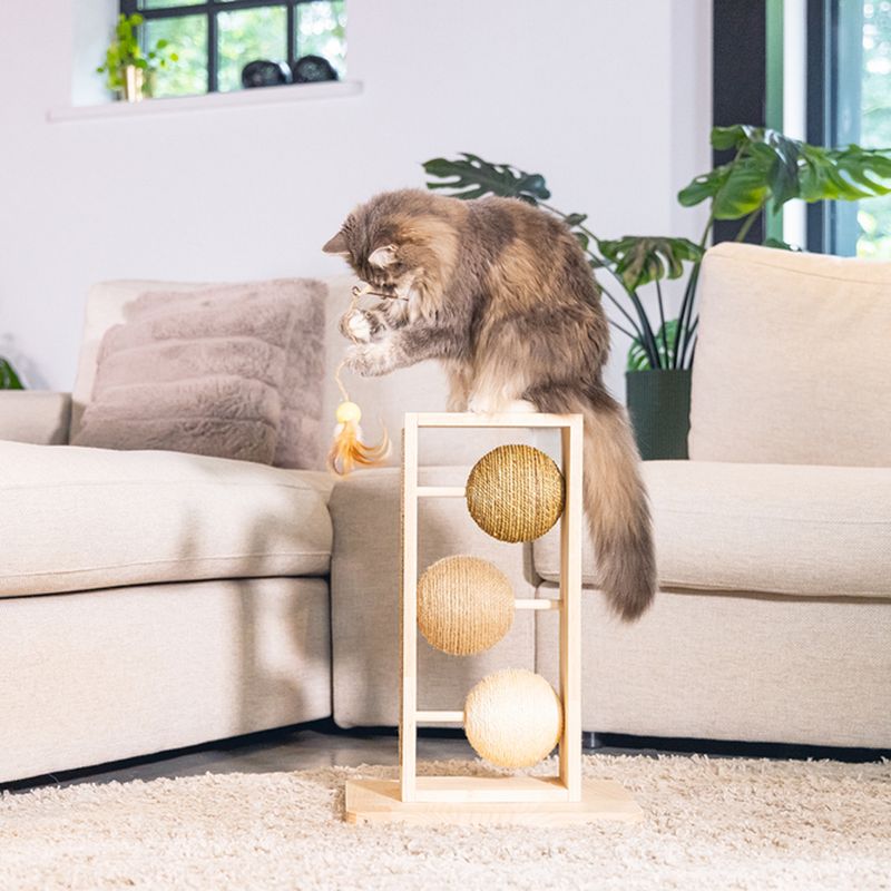 Designed by Lotte Wooden Lomax Scratching Ball 34.5 x 29.5 x 50cm (L x W x H)