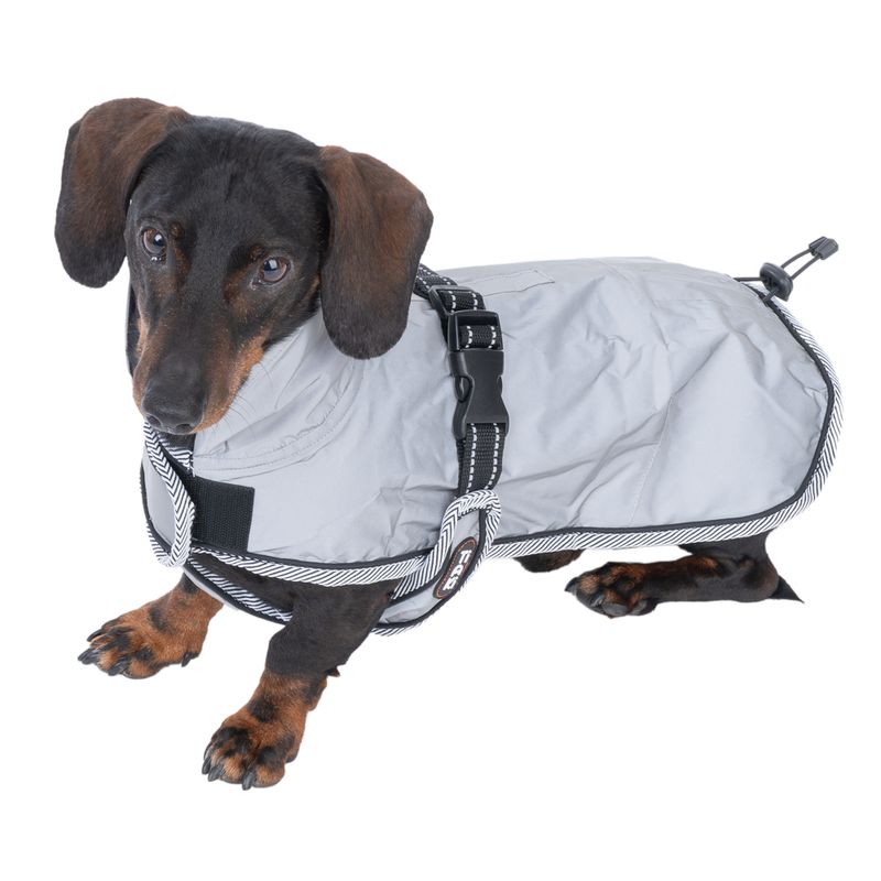 TIAKI Reflective Dog Coat - Silver approx. 30cm (Back Length)