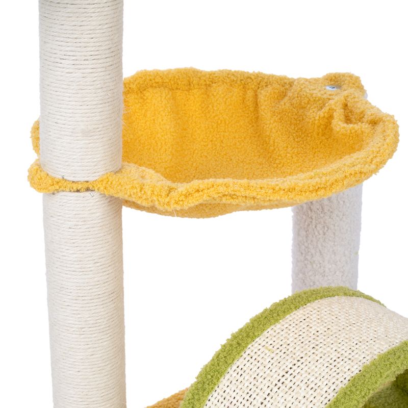 TIAKI Palm Scratching Tree with Hammock Yellow