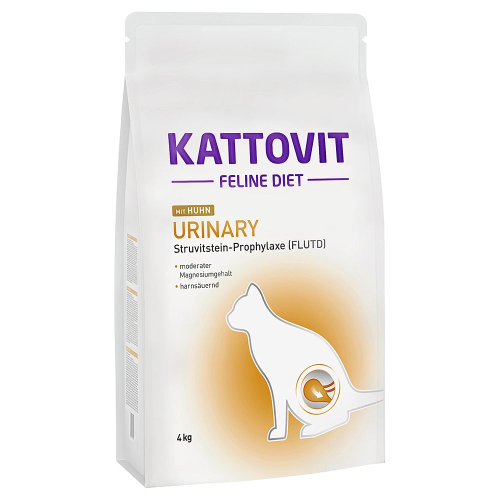 Economy package: 2 x 4 kg / 3 x 1,25 kg Kattovit dry food Urinary with chicken (2 x 4 kg)