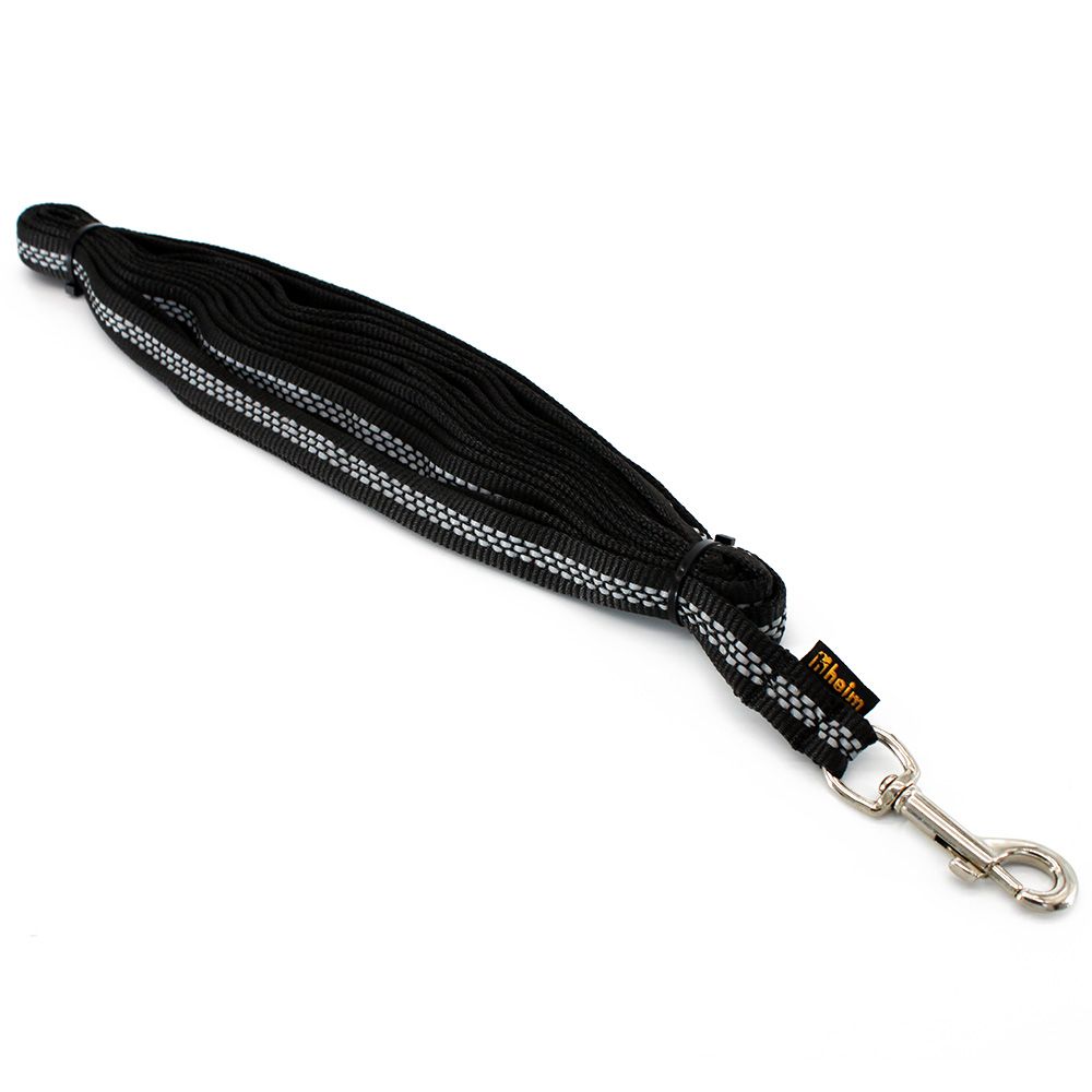 Home search leash with reflectors, black 5 m long, 19 mm wide