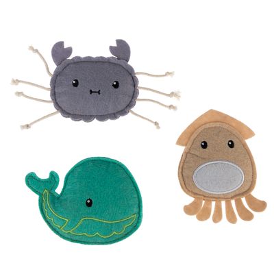 TIAKI Cat Toy Set Ocean Gang with Catnip set of 3