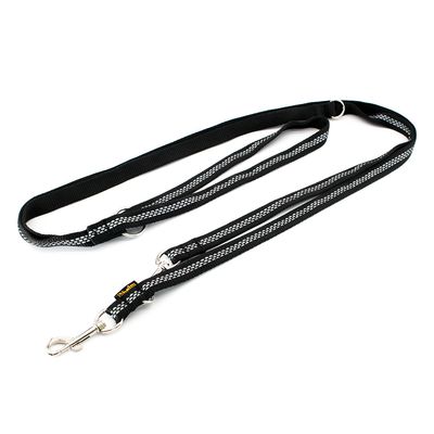 Home Adjustable lead with reflectors, black 300 cm long, 19 mm wide