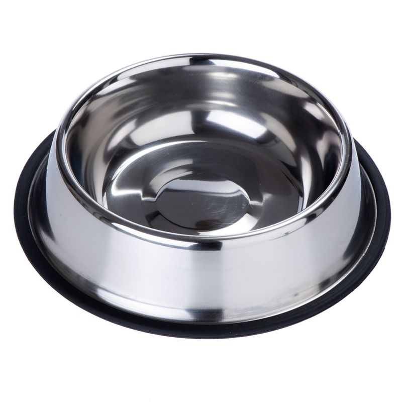 Wolf of Wilderness Stainless Steel Non-Slip Dog Bowl 0.85 litre, diameter 23cm