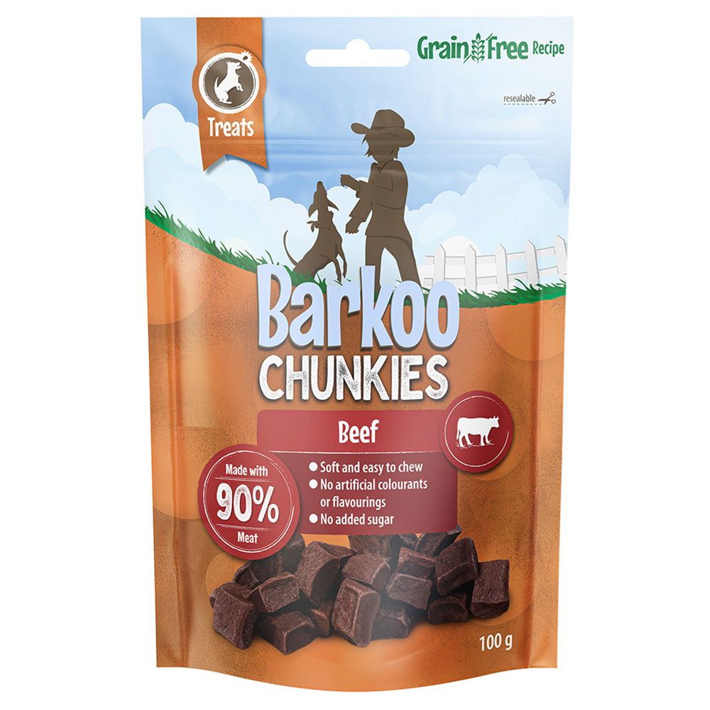 Barkoo Chunkies Meat Cubes 100g Beef