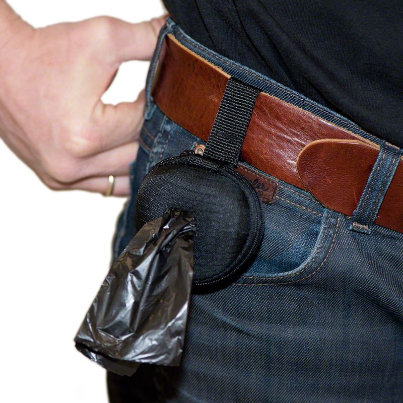 Dispenser for Dog Poop Bags with Bags Black