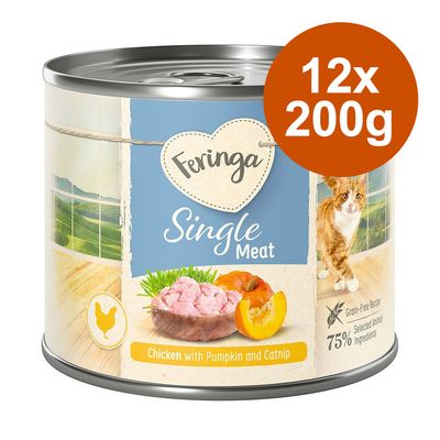 Feringa Single Meat Menu Saver Pack 12 x 200g Mix I (6 Varieties ): Chicken, Rabbit, Lamb, Veal, Duck, Salmon