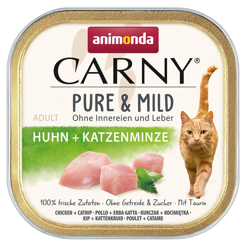 animonda Carny Adult Pure & Mild 32 x 100g Chicken & Catnip