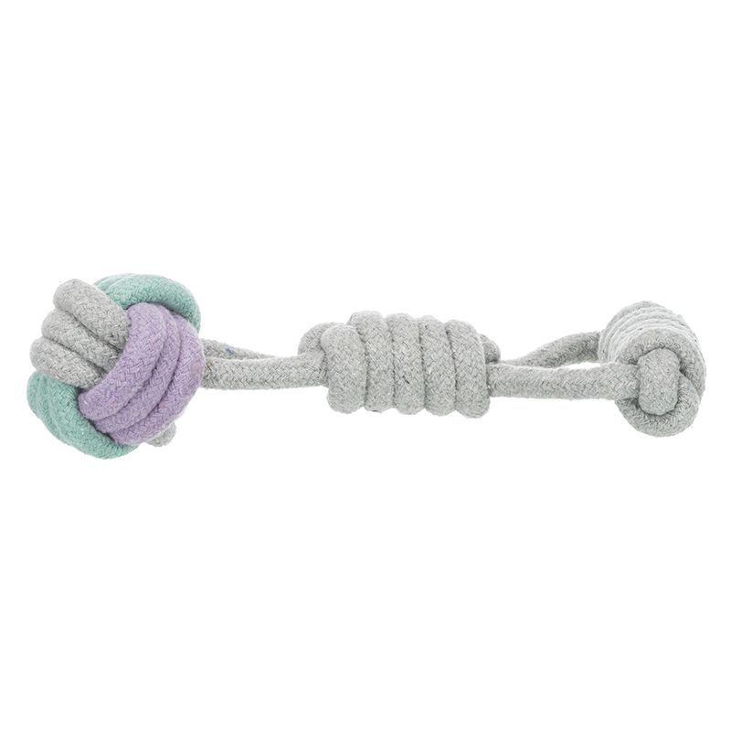Trixie Junior Rope Knot Ball with Handle approx. 23cm (L) x 6cm diameter