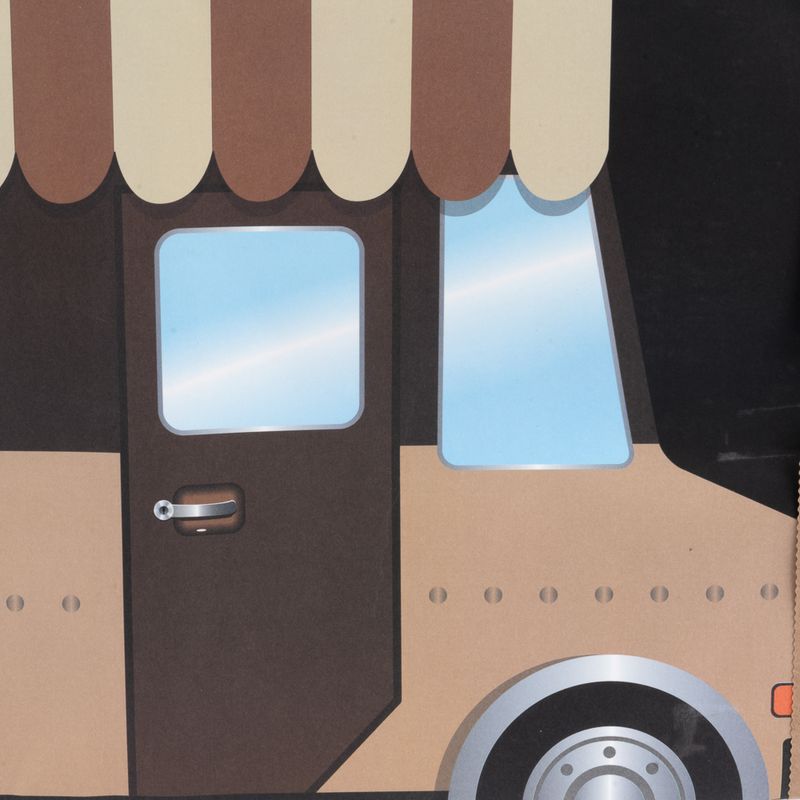 TIAKI Paper Tunnel Coffee Truck for Cats 60 x 22 x 27cm (L x W x H)