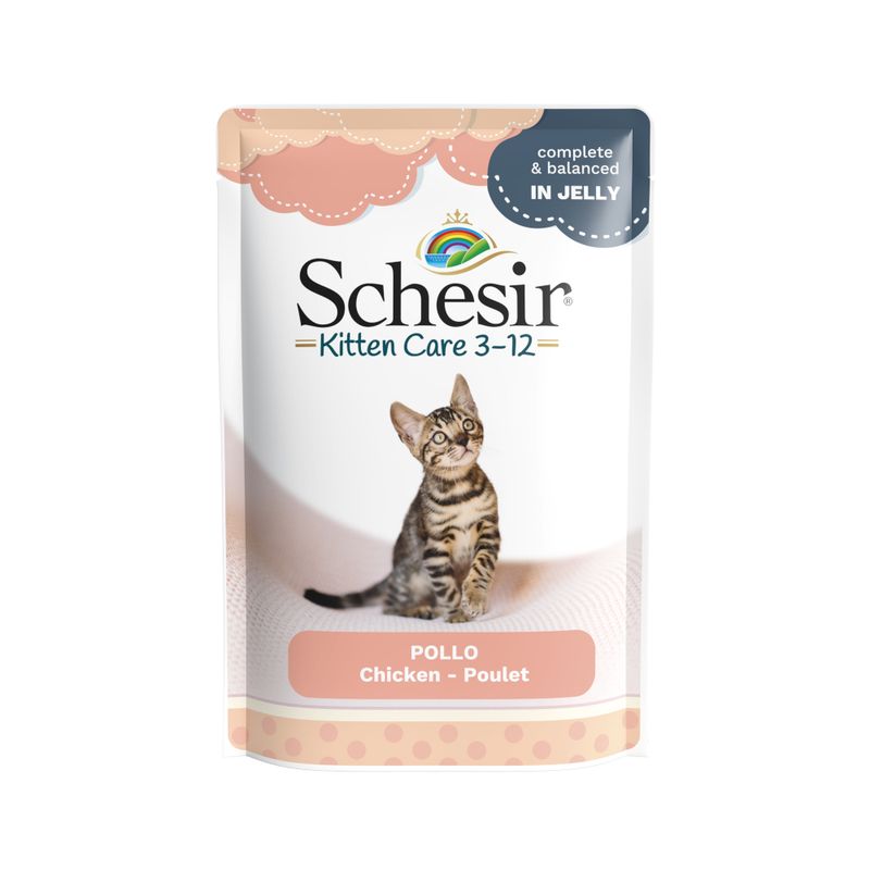 Schesir Kitten Jelly Pouches 6 x 85g Chicken Fillet