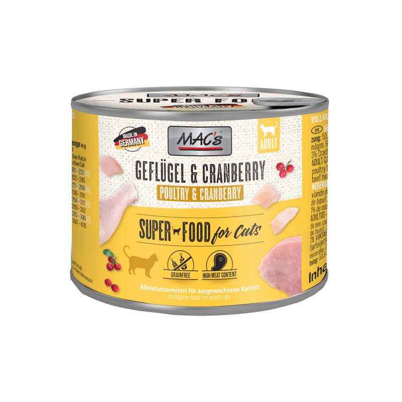 Saver Pack MAC's Cat 12 x 200 g Kitten (veal & chicken hearts)