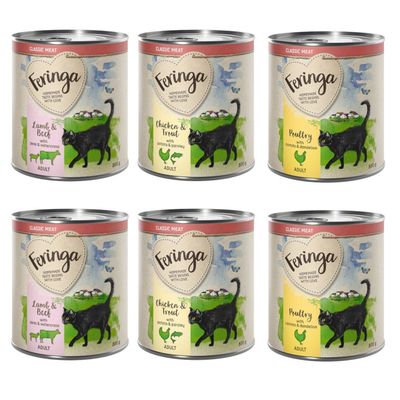 Feringa Classic Meat Trial Pack 6 x 800g Classic Mix 1 (Poultry, Lamb & Rabbit, Chicken & Trout)