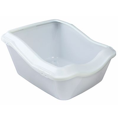 Cleany Cat Litter Tray - Extra Deep White