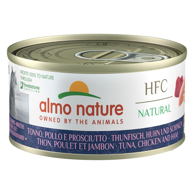 6 x 70g Almo Nature HFC Natural Wet Cat Food - 5 + 1 Free! * Chicken Mixed Pack (3 Varieties) (6 x 70g)