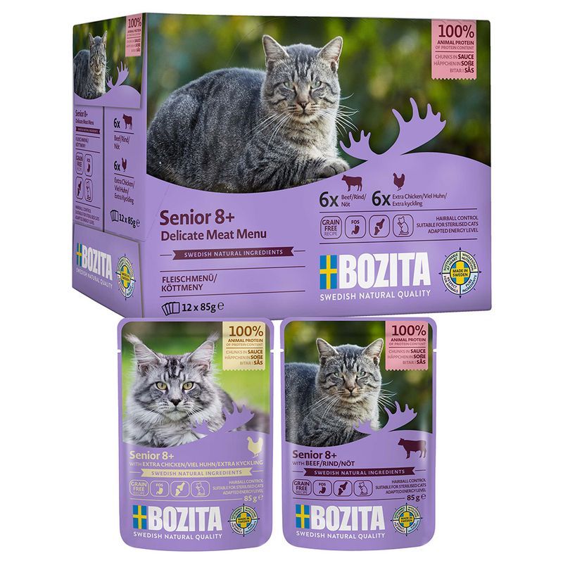 Bozita Morsels in Sauce Senior 12 x 85 g lots of chicken