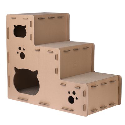 TIAKI Scratching Stairs Puzzle for Cats 70 x 40 x 60 cm (L x W x H)