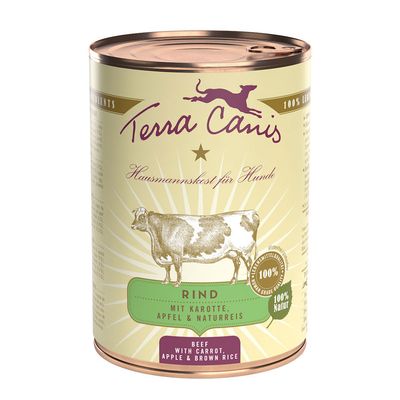 Terra Canis Classic 6 x 400g Beef with Carrot, Apple & Brown Rice