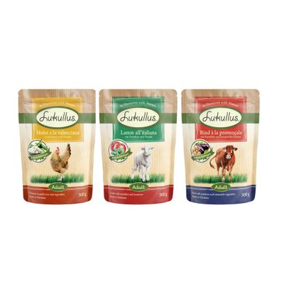 Lukullus Pouches Mixed Saver Pack 24 x 300g Mediterranean Mixed Saver Pack