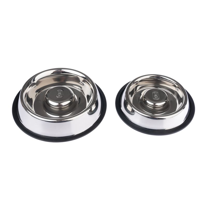 TIAKI Silvered Slow-Feeding Bowl 570ml (24.5cm diameter)