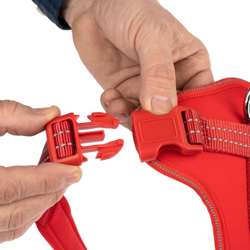 TIAKI Harness Neoprene - Red Size S: 32 - 56 cm chest circumference