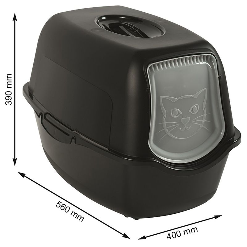 Rotho MyPet Eco BAILEY cat litter tray black