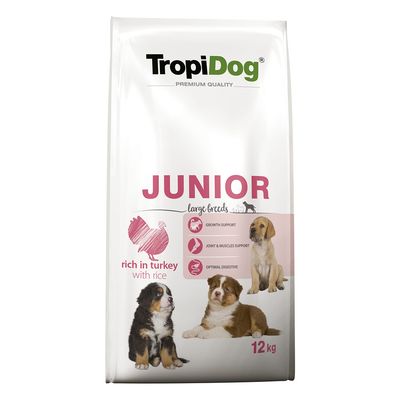 Tropidog Premium Junior Large Turkey & Rice 12kg