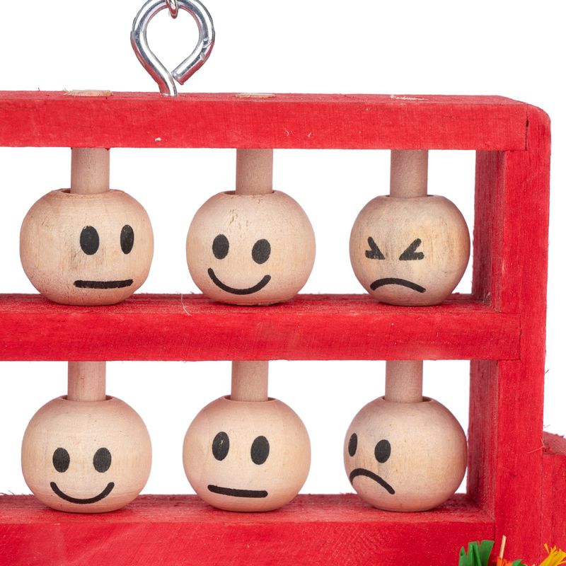 TIAKI Double Decker Bus Wooden Bird Toy 13 x 11.5 x 3cm (L x W x H)