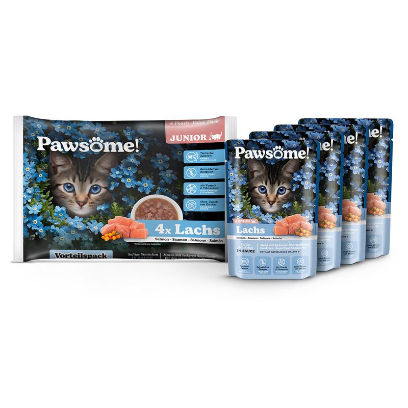 Pawsome Junior Saver Pack 8 x 85g Salmon