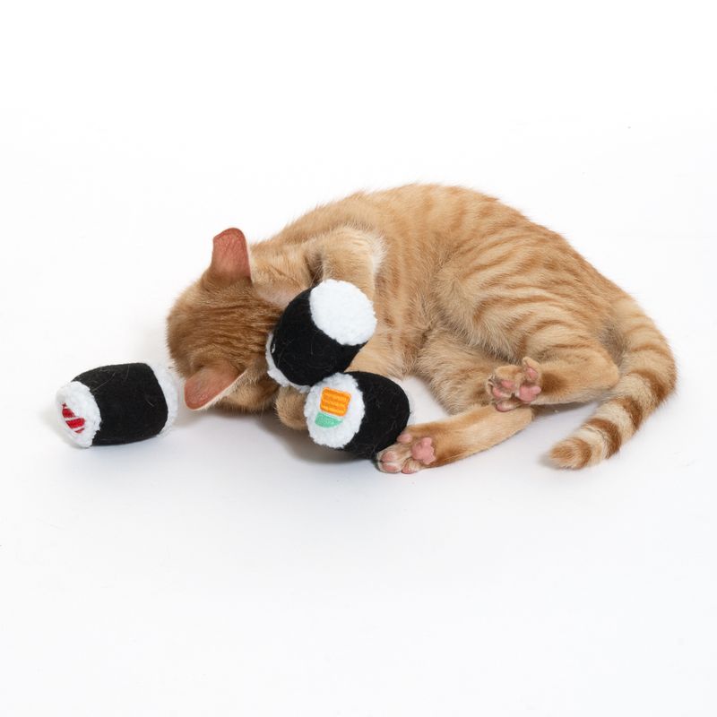 TIAKI Sushi Rolls Cat Toy Set Set of 3 Cushions