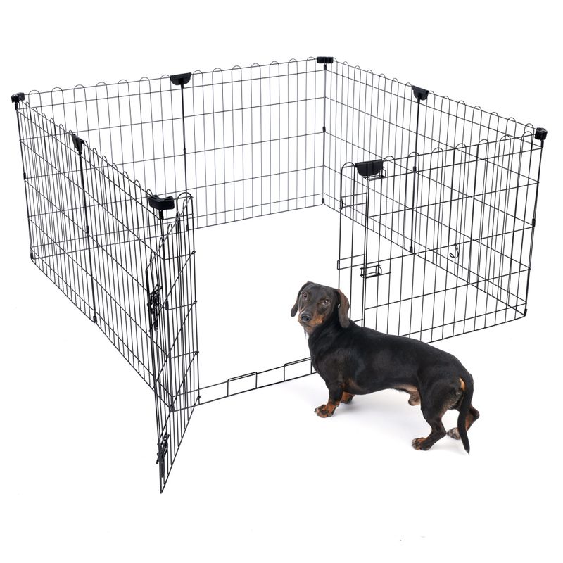 TIAKI Metal Puppy Pen Size M: 8 Panels each 61 x 76cm (W x H)