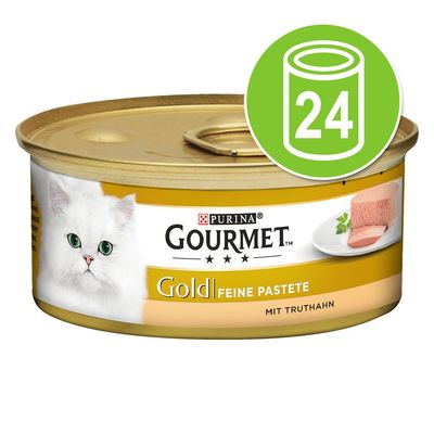 Gourmet Gold Mousse 24 x 85 g wet food for cats Rabbit