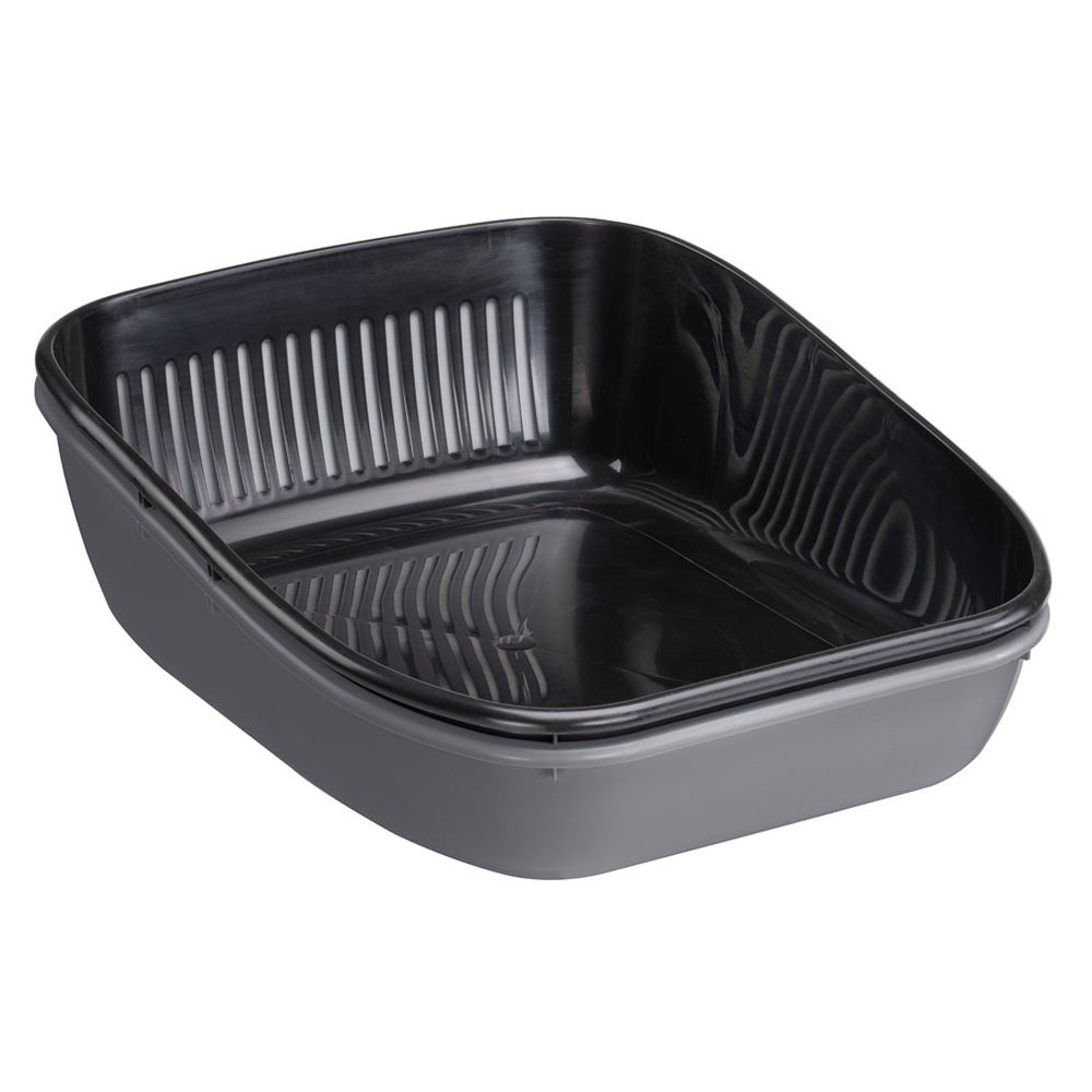 Ferplast Antibacterial Cat Litter Tray Birba Sanitised Grey / black
