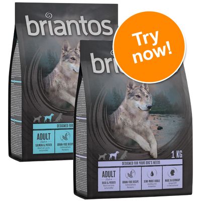 Briantos Grain-Free Trial Pack 2 x 1kg Duck & Potato + Salmon & Potato