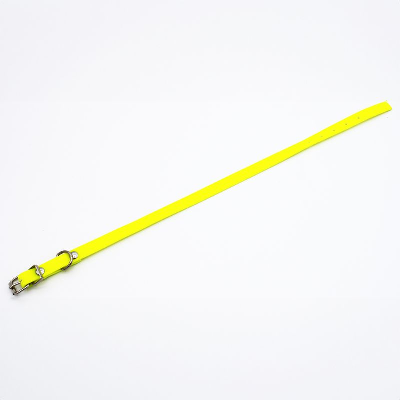 Heim Biothane® Riveted Collar - Neon Yellow 24 - 31cm neck circumference, 9mm wide