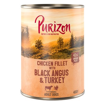 Purizon Adult 6 x 400g Black Angus & Turkey with Sweet Potato & Cranberry