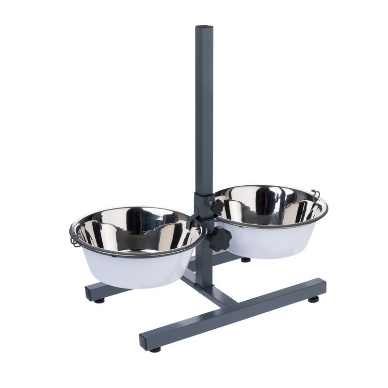 TIAKI Double Bowl with Adjustable Stand 2 x 875ml, diameter 17cm