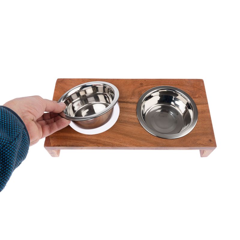 Modern Living Nellore wooden bowl bar 2 x 400 ml, diameter 13 cm