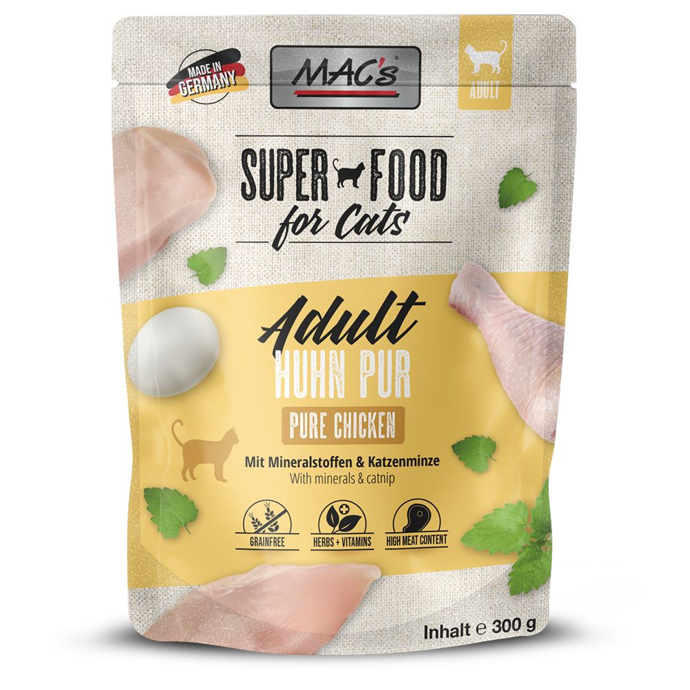 MAC's Adult Cat Pouch Saver Pack 24 x 300g Pure Chicken