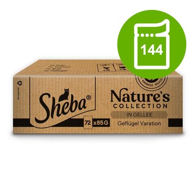 Sheba Nature's Collection Saver Pack 144 x 85g Poultry variation in jelly