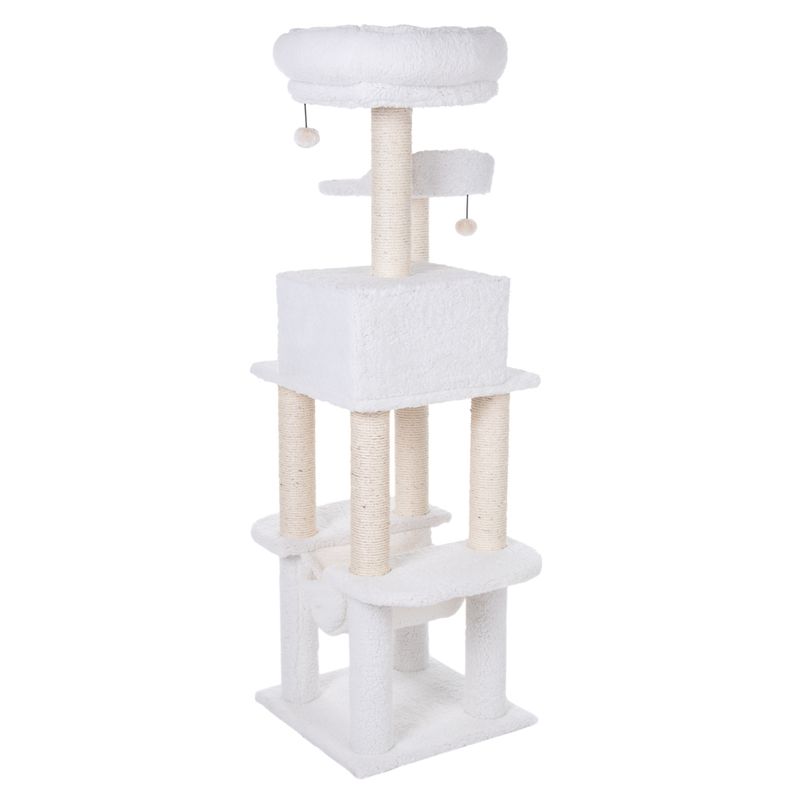 Fluffy II Cat Tree Wool White