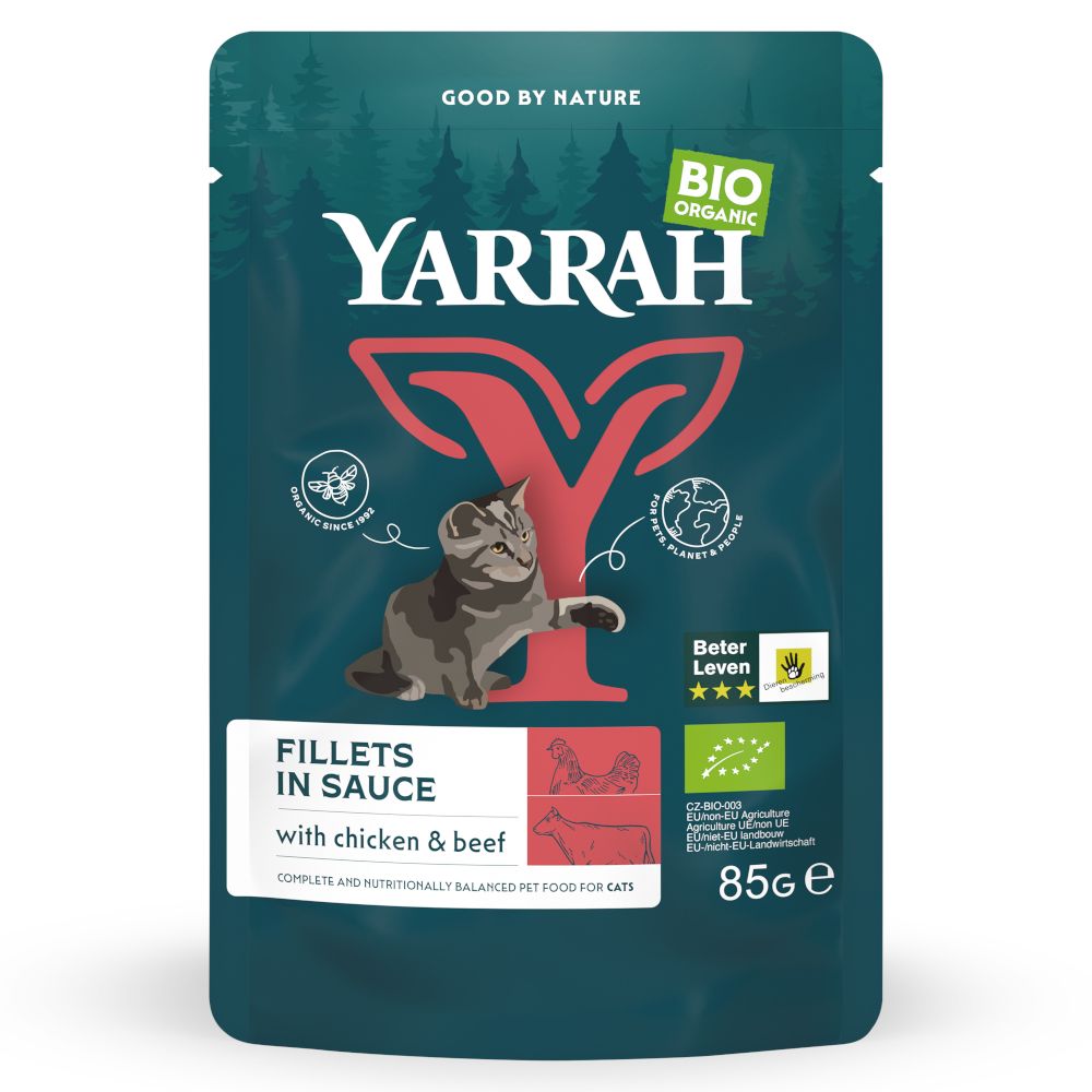 Yarrah Organic Fillets in Sauce 14 x 85g Organic Beef