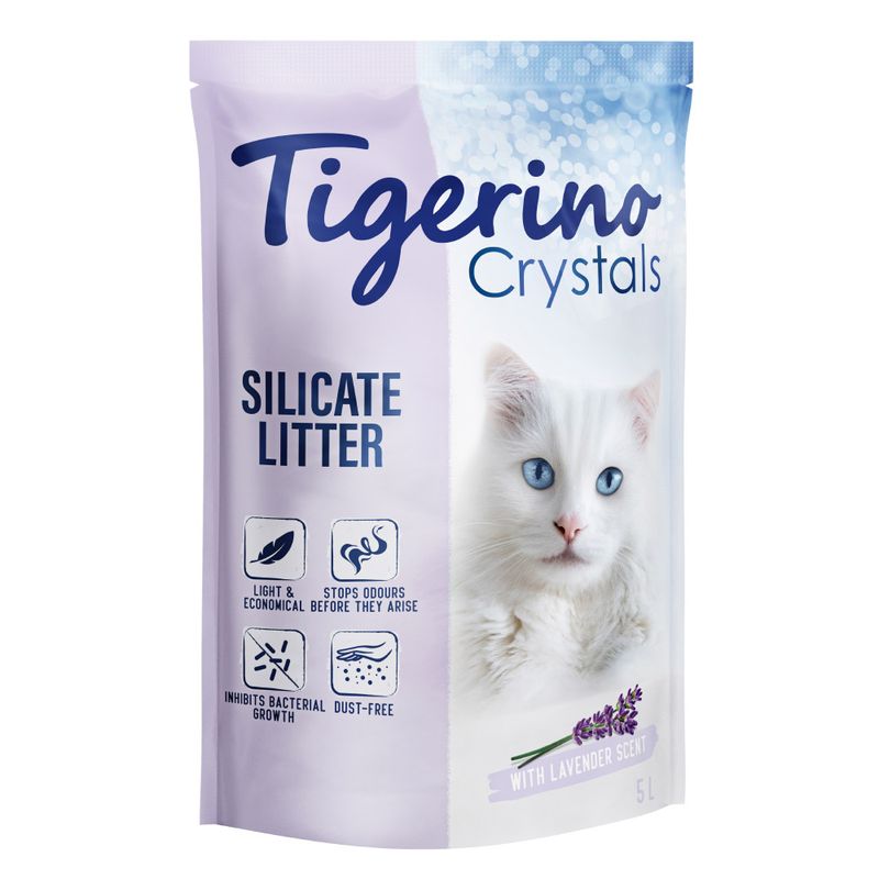 Tigerino Crystals Cat Litter Mixed Trial Pack 4 Varieties: Classic, Flower, Lavender & Aloe Vera (6 x 5l)