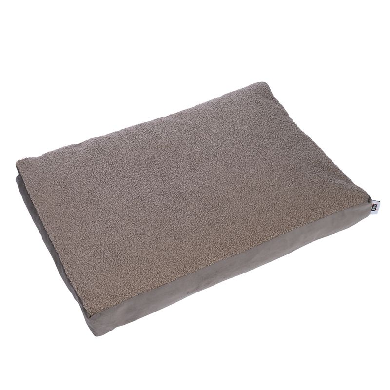 TIAKI Teddy Dog Mattress - Taupe Size M: 70 x 50 x 10 cm (L x W x H)