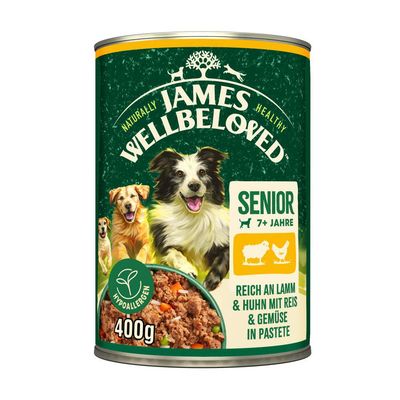 James Wellbeloved Senior Dog Hypoallergenic Lamb & Chicken in Pâté 6 x 400g