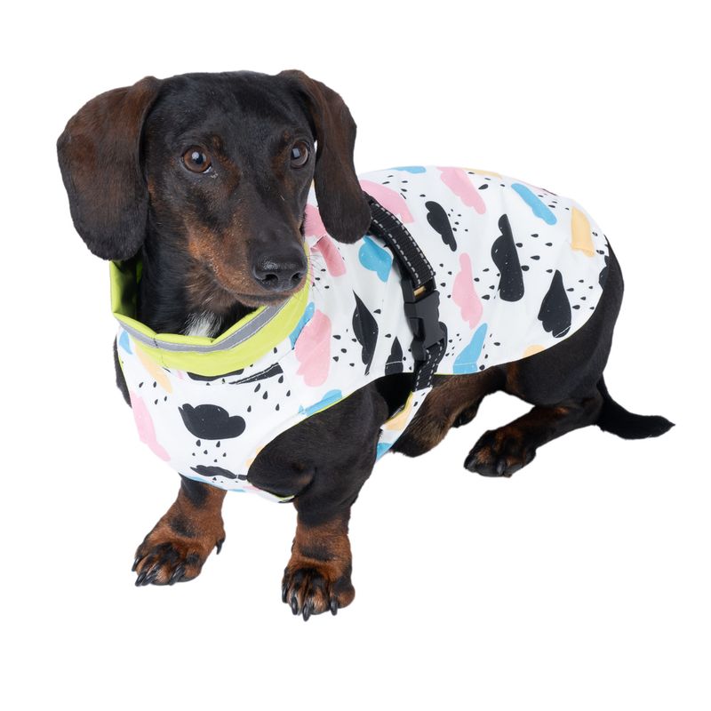 TIAKI Clouds Reversible Dog Raincoat approx. 30cm (Back Length)
