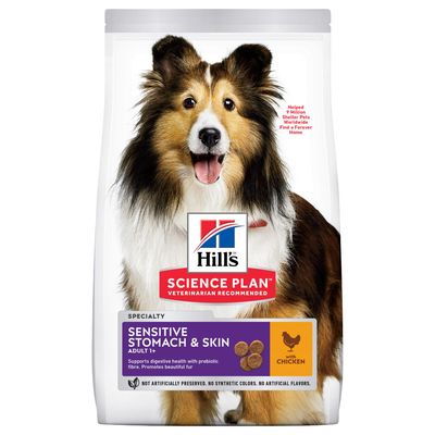 Hill's Science Plan Adult 1+ Sensitive Stomach & Skin Medium with Chicken 2.5kg